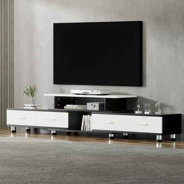 Artiss TV Cabinet Entertainment Unit Extendable 160CM To 220CM 4 Drawers White